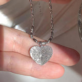 Silver Love Heart Bead Chain Bracelet Women Hot Gift Wedding Jewelry