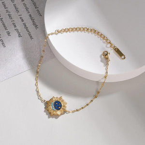 Sifisrri Stainless Steel Moon Star Heart Bracelet Dripping Oil Unisex Jewelry