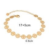 Punk Double Layers Bracelet Stainless Steel Women Chain Bracelet