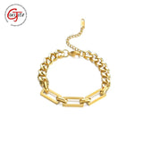 Stainless Steel Women's Bracelet Stitching Chain Charming Party Jewelry