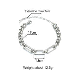 Stainless Steel Women's Bracelet Stitching Chain Charming Party Jewelry