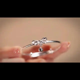 Silver Plated Tassel Bowknot Bells Charm Bracelet &Bangle For Women