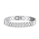 Stainless Steel Plated Detachable Wristbands Bracelets Bangles Hip-hop Silver