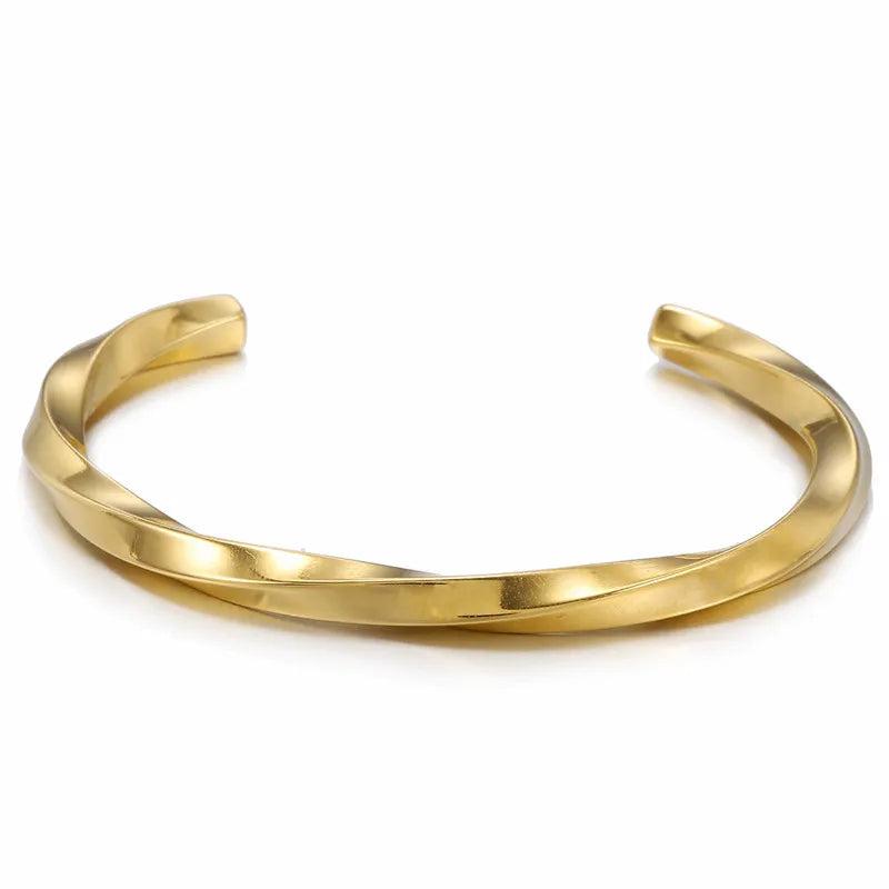 Steel Bracelet Titanium Opening Twisted Bracelet Men Women Couple Bracelets