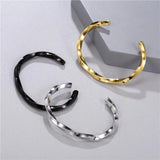 Steel Bracelet Titanium Opening Twisted Bracelet Men Women Couple Bracelets