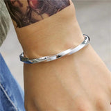 Steel Bracelet Titanium Opening Twisted Bracelet Men Women Couple Bracelets