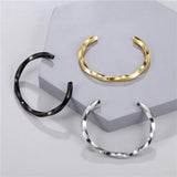 Steel Bracelet Titanium Opening Twisted Bracelet Men Women Couple Bracelets