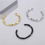 Steel Bracelet Titanium Opening Twisted Bracelet Men Women Couple Bracelets