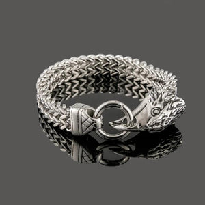 Men's Punk Stainless Steel Flying Eagle Head Chain Bracelet