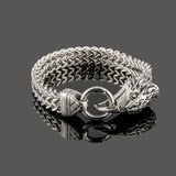 Men's Punk Stainless Steel Flying Eagle Head Chain Bracelet
