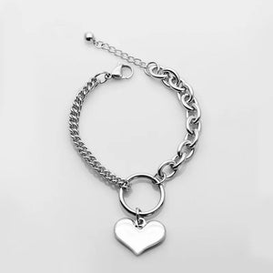 Heart Shaped Titanium Steel Bracelet - All-match Stainless Steel Jewelry