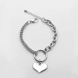 Heart Shaped Titanium Steel Bracelet - All-match Stainless Steel Jewelry