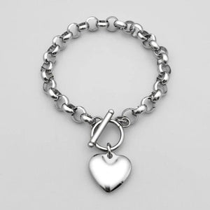 Heart Shaped Titanium Steel Bracelet - All-match Stainless Steel Jewelry