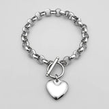 Heart Shaped Titanium Steel Bracelet - All-match Stainless Steel Jewelry