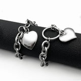 Heart Shaped Titanium Steel Bracelet - All-match Stainless Steel Jewelry