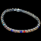 Colorful Rhinestone Stretch Bracelets for Women Bling Girl Gift Wedding Jewelry