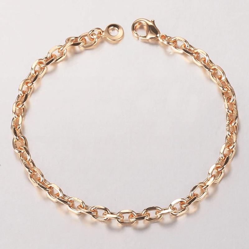 Rose Cable Chain Bracelet 585 for Women