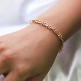 Rose Cable Chain Bracelet 585 for Women