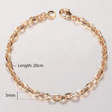 Rose Cable Chain Bracelet 585 for Women