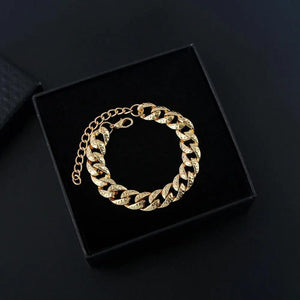 Metal Cuban Snake Lock Chain Bracelets Bangles for Women Punk