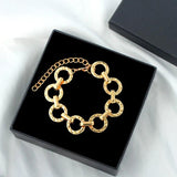 Metal Cuban Snake Lock Chain Bracelets Bangles for Women Punk