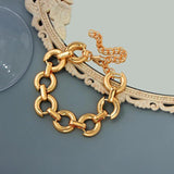 Metal Cuban Snake Lock Chain Bracelets Bangles for Women Punk
