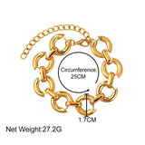 Metal Cuban Snake Lock Chain Bracelets Bangles for Women Punk