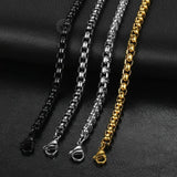 Thin Stainless Steel Box Link Chain Bracelet for Men Women KB526