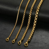 Thin Stainless Steel Box Link Chain Bracelet for Men Women KB526