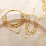 Evil Eye Butterfly Chain Bracelet Vintage Jewelry