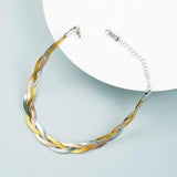 316L Stainless Steel Snake Chain Three Layers Cross Weave Bracelet