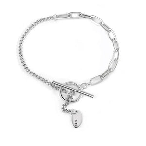 Silver Stitching OT Buckle Bracelet INS Personality Woman Bracelet