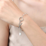 Silver Stitching OT Buckle Bracelet INS Personality Woman Bracelet