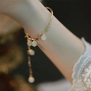 Long Chain Round Bead Charm Bracelet for Women - Party Jewelry Gift