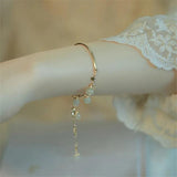Long Chain Round Bead Charm Bracelet for Women - Party Jewelry Gift