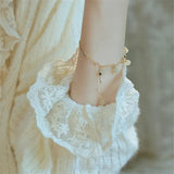 Long Chain Round Bead Charm Bracelet for Women - Party Jewelry Gift