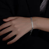 Silver Weave Width Bracelet Retro Jewelry For Women Men Party Adjustable