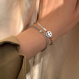 Luck Star Smiling Face Bracelet for Women Vintage Fine Jewelry