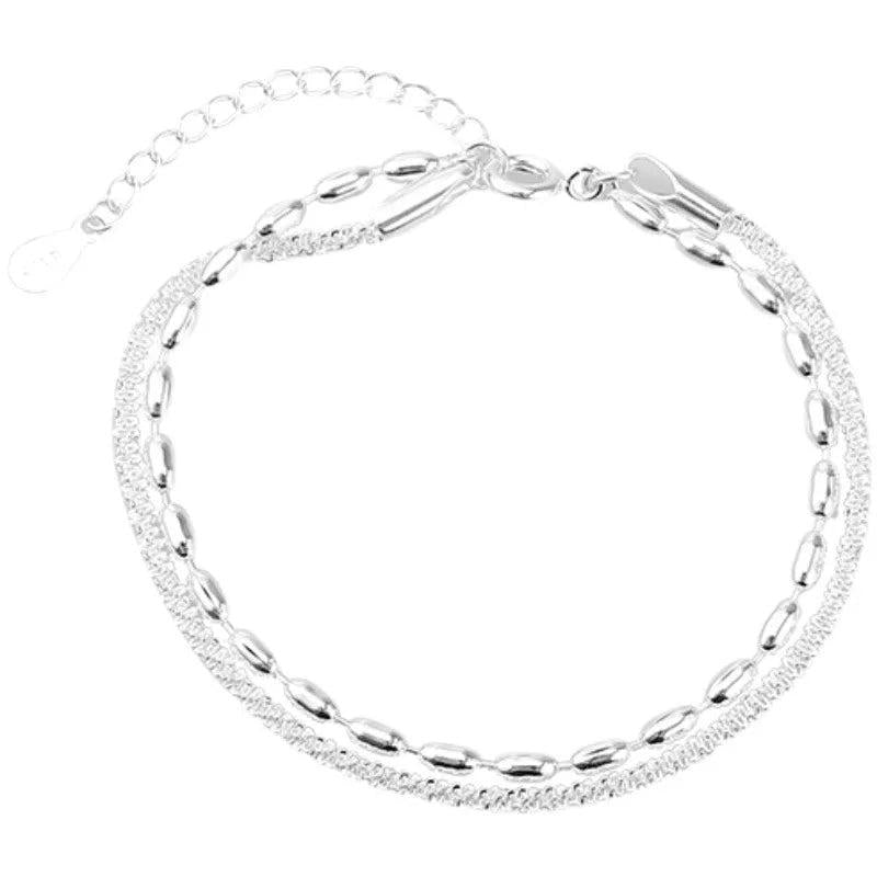 Sparkling Light Bangle for Women Adjustable Chains Charm Bracelet
