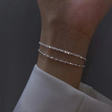 Sparkling Light Bangle for Women Adjustable Chains Charm Bracelet