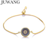 Rhinestone Evil Eye Bracelet for Women - Adjustable Charm Jewelry