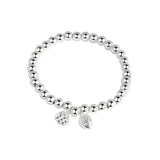 Vintage Geometric Pattern Beads Bracelet Silver