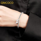 Vintage Geometric Pattern Beads Bracelet Silver