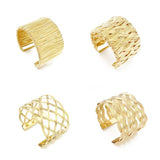 Geometric Open Cuff Bangle Bracelet Minimalist Metal Wide Boho Bracele