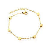 Link Chain Bracelets Stainless Steel Square Accessories for Women