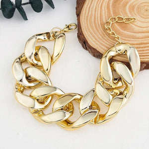 Punk Cuban Chain Metal HipHop Link Bracelet