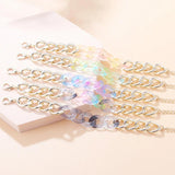 Colorful Acrylic Thick Link Chain Bracelets for Women Bohemian Resin Jewelry