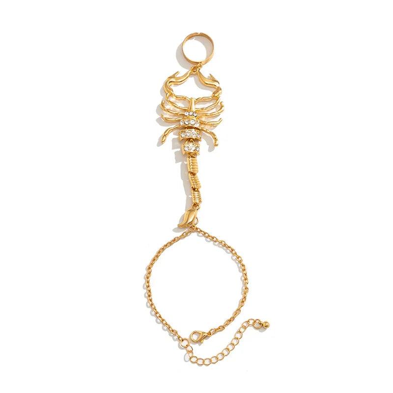 Punk Scorpion Ring Exaggerated Zircon Charm Adjust Rings