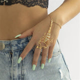 Punk Scorpion Ring Exaggerated Zircon Charm Adjust Rings