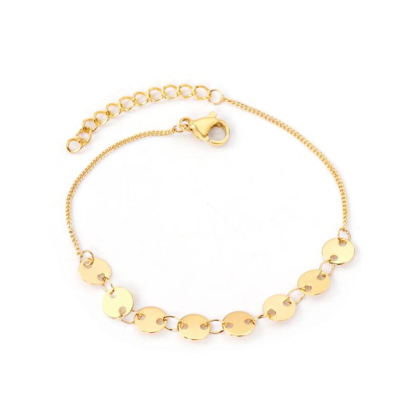 Stainless Steel Coffee Bean Chains Bracelet Extender Women Party Accessory